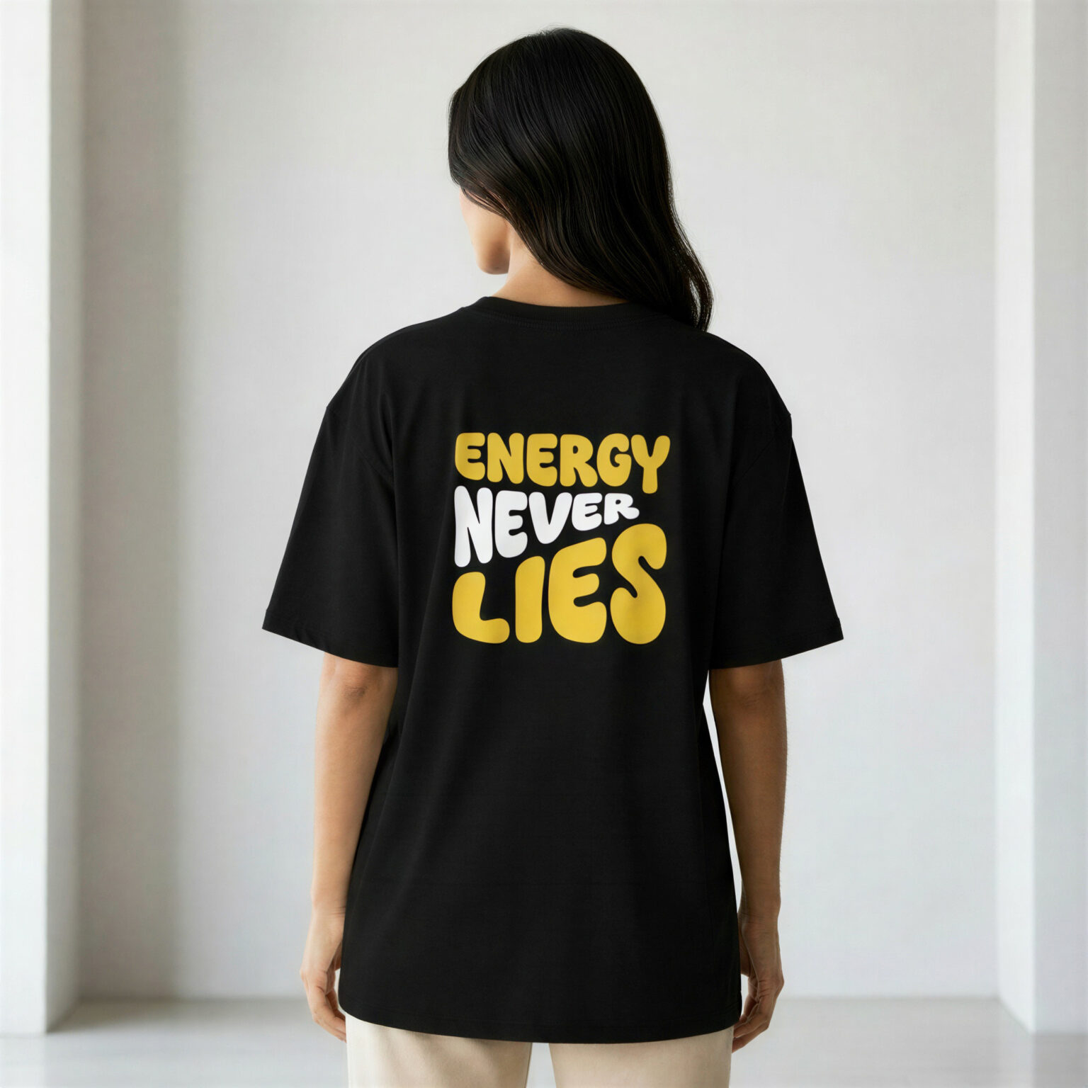 energy never lies crew women's tee