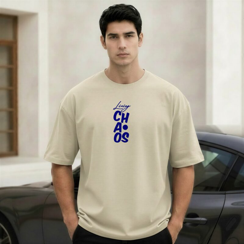 living chaos crew men's graphic tee