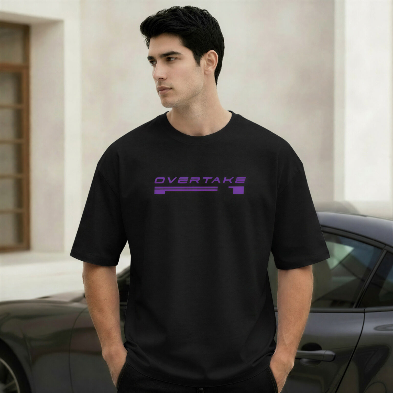 overtake f 1 crew men's tee