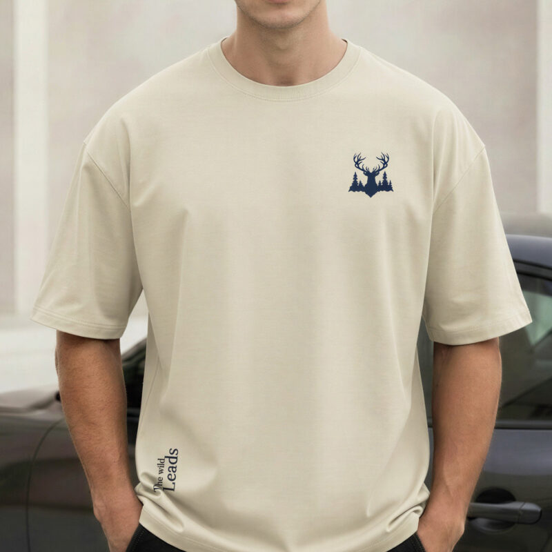 wild leads ivory crew men's tee